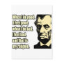 Lincoln Good Bad Religion Quote Postcard