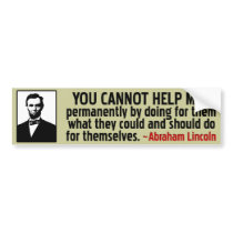 Lincoln: Help Yourself! Bumper Stickers