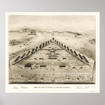 Lincoln Hospital in Washington, DC 1865 Poster