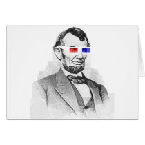 Lincoln in 3D! Greeting Cards