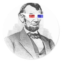 Lincoln in 3D! Sticker