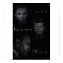 Lincoln, Kennedy, Obama posters