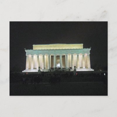 Lincoln Memorial At Night. Lincoln Memorial at Night Washington DC 002 Post Card by teknogeek. The Lincoln Memorial at Night in Washington DC