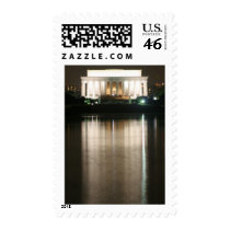 Lincoln Memorial Night Reflection Postage Stamp