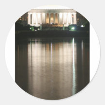 Lincoln Memorial Night Reflection Sticker