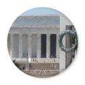 Lincoln Memorial photo view from WWII memeorial magnets