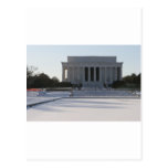 lincoln memorial snow post card