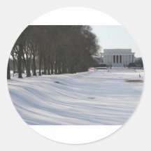 lincoln memorial snow sticker