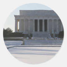 lincoln memorial snow sticker