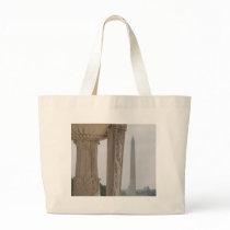 lincoln memorial washington monument tote bags