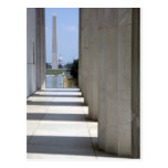 lincoln memorial washington monument post card