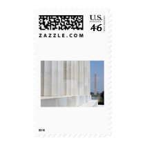 lincoln memorial washington monument postage stamp