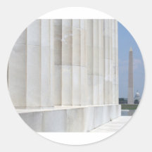 lincoln memorial washington monument sticker