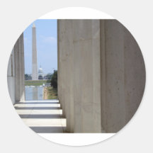 lincoln memorial washington monument sticker