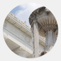 lincoln memorial washington monument round stickers