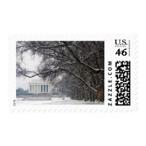 lincoln memorial winter snow stamps