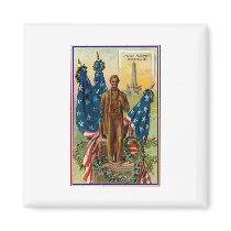 Lincoln Monument Springfield Ill Vintage Americana magnets by redwhiteandblue Lincoln Monument Springfield Ill Vintage Americana magnets