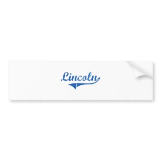 Lincoln New Hampshire Classic Design Bumper Sticker