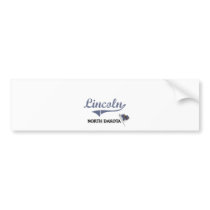 Lincoln North Dakota City Classic Bumper Sticker