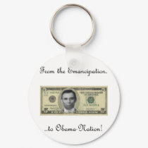 Lincoln/Obama Connection keychains by EcoTees Lincoln/Obama Connection keychains