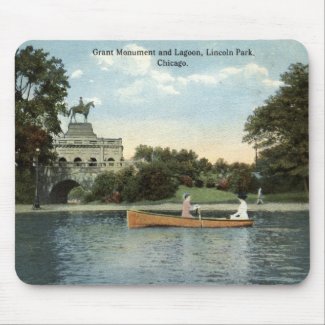 Lincoln Park, Chicago 1915 Vintage mousepad