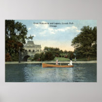 Lincoln Park, Chicago 1915 Vintage Print