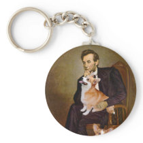 Lincoln - Pembroke Welsh Corgis (two) Key Chains