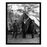 Lincoln, Pinkerton, and McClernand 1862 Print