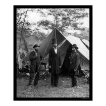 Lincoln, Pinkerton, and McClernand 1862 Print