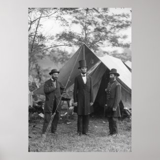 Lincoln, Pinkerton, McClernand print