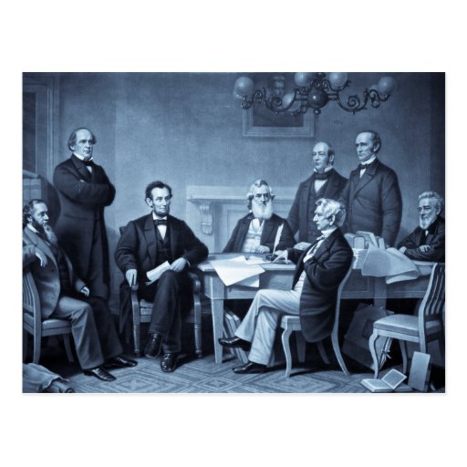Lincoln Reading the Emancipation Proclamation Post Card