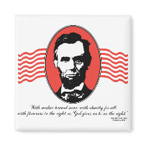 Lincoln Second Inaugural Address Quote magnets