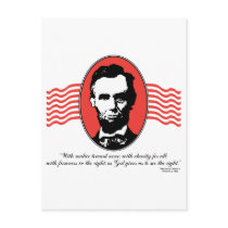 Lincoln Second Inaugural Address Quote Postcards