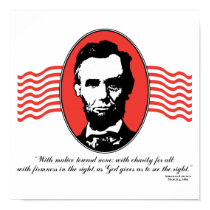 Lincoln Second Inaugural Address Quote posters