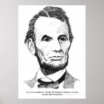 Lincoln Ten Commandments -Exodus 20 Print