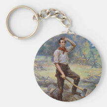 Lincoln the Rail Splitter by Jean L. Gerome Ferris Key Chains