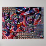 Lincolns Wrapped in Flags Poster