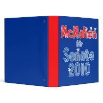 Linda McMahon for Senate 2010 Star Design 3 Ring Binder