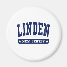 Linden New Jersey College Style tee shirts Magnets