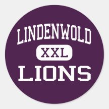 Lindenwold - Lions - High - Lindenwold New Jersey Round Sticker