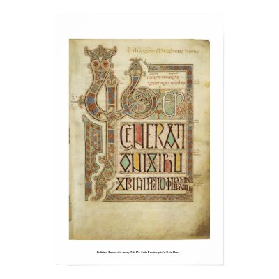 lindisfarne gospel pg. 27r print by devinmoore