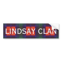 Lindsay Scottish Tartan Pattern Bumper Sticker