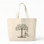 Lindy on her bike with cat canvas bags