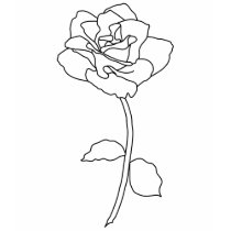 Line Art Rose t-shirts