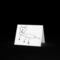 Line Cat • Peter Haynes, Age 6  - card cards
