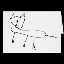 Line Cat • Peter Haynes, Age 6  - card cards