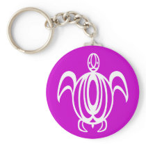 Line Circle Turtle Keychain