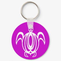Line Circle Turtle Keychain