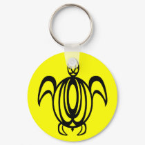 Line Circle Turtle Keychain