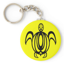 Line Circle Turtle Keychain